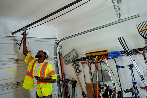 Professional Garage Door Panel Replacement technician working in Sacramento County County, CA